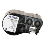 Brady M4C-1000-595-BK-WT etiquetas de vinil branco sobre preto 25,40 mm x 7,62 m | BRAM4C-1000-595-BK-WT