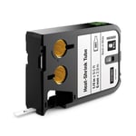 DYMO 1868809 XTL fita termoretrátil preto sobre branco 6mm | DYM1868809