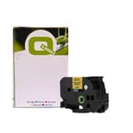 Q-Nomic HSe-611E fita termorretrátil preta sobre amarela de 6 mm | QNHSE611E