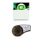 Q-Nomic M21-500-595-WT fita de vinilo preto sobre branco 12,7 mm x 6,40 m | QNM21-500-595-WT