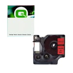 Q-Nomic S0720870 / 45807 D1 poliéster texto preto cobre vermelho 19mm | QNS0720870