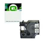Q-Nomic 1805433 IND RHINO poliéster texto preto sobre transparente 24mm | QN1805433