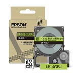 Epson LK-4GBJ fita mate preta sobre verde 12mm | EPSC53S672077