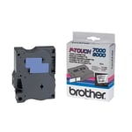 Brother TX-141 fita preta sobre transparente 18mm | BROTX-141