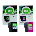 Q-Nomic Pack poupança 301XL preto + tri-color | QNB-301XL