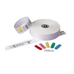 Zebra Z-Band 10004443-1 adesivas brancas e listras vermelhas 25x279mm | ZEB10004443-1