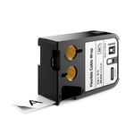 DYMO 1868808 XTL envolvimento do cabo flexível preto sobre branco 24mm | DYM1868808