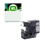 Q-Nomic S0718200 IND RHINO poliéster texto preto sobre metalizado 19mm | QNS0718200