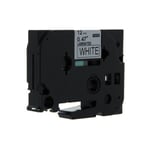Q-Nomic TZe-233 fita 12mm texto azul sobre branco (8M) | QNTZe-233