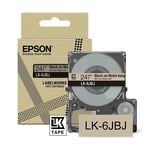 Epson LK-6JBJ fita mate preto sobre beige 24mm | EPSC53S672092