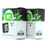 Q-Nomic Pack poupança 2 X BC-02 tinteiros pretos | QNB-BC02tp