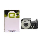 Q-Nomic Casio XR-18BKS pulseira prateada sobre preta de 18 mm | QNIR18BKS1