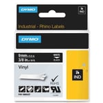 Fita Dymo RHINO 1805437 texto branco sobre preto 9mm | DYM1805437