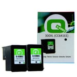 Q-Nomic Pack 300XL tinteiro preto (2 unidades) | QNB-CC641BK2X