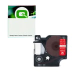 Q-Nomic 1805429 IND Rhino  fita branco sobre vermelho 24 mm | QN1805429