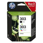 HP 303 (3YM92AE) Pack de poupança preto + cor | HPB-3YM92AE
