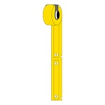 Brady M6-10x75-7598-YL etiquetas de poliuretano amarelas 10 mm x 75 mm | BRAM6-10X75-7598-YL