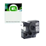 Q-Nomic S0718120 / 18489 nylon flexível preto sobre branco 19mm | QNS0718120