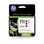 HP 711 (CZ135A) Pack poupança 3 tinteiros magenta | HPB-CZ135A_R