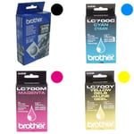 Brother LC-700 Pack tinteiros (preto + ciano + magenta + amarelo) | BRB-LC700serie