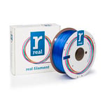 REAL 3D Filamento PETG 1,75 mm Azul transparente (1 kg) | 3DREALPETG175-2001