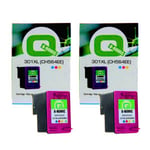 Q-Nomic D8J46AE Pack 2 x tinteiros cores 301 XL | QNB-D8J46AE