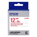 Epson LK-4WRN Fita vermelho sobre branco 12mm (C53S654011) | EPSLK-4WRN