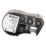 Brady M4C-240-498 etiquetas de tecido vinílico preto sobre branco 6,1 mm x 4,88 m | BRAM4C-240-498
