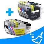 Q-Nomic Pack LC-3213 Tinteiros (4 cores) + Tinteiros de limpeza | QNB-LC3213_ink_clean