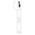 Brady M6-10x60-7598-WT etiquetas de poliuretano brancas 10 mm x 60 mm | BRAM6-10X60-7598-WT
