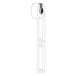 Brady M6-10x75-7598-WT etiquetas de poliuretano brancas 10 mm x 75 mm | BRAM6-10X75-7598-WT