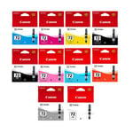 Canon PGI-72 Pack MBK/C/M/Y/R/PBK/PM/PC/GY/CO | CANB-MBK/C/M/Y/R/PBK/PM/PC/GY/CO