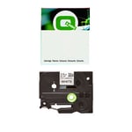 Q-Nomic TZe-N201 fita não laminada preto sobre branca 3,5 mm | QNTZE-N201