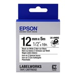 Epson LK-4WBQ Fita preto negro sobre branco 12mm (C53S654024) | EPSLK-4WBQ