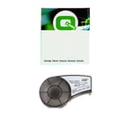 Q-Nomic M21-250-C-342 fita termorretrátil preto sobre branco 11,15 mm x 2,10 m | QNM21-250-C-342