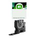 Q-Nomic 1805436 IND Rhino fita vinil branco sobre preto 19 mm | QN1805436