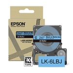 Epson LK-6LBJ fita mate preto sobre azul 24mm | EPSC53S672082