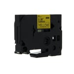 Q-Nomic TZe-FX621 fita flexível 9mm texto preto sobre amarelo (8M) | QNTZe-FX621