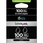 Lexmark 100XL Lexmark 14N0848 Pack preto | LEX14N0848