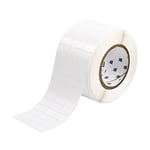 Brady THT-5-483-10 etiqueta de poliéster branco brilhante 25,40 x 12,70 mm | BRATHT-5-483-10