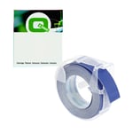 Q-Nomic S0898140 9mm Fita 3D branco sobre azul | QNS0898140