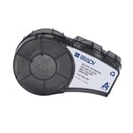 Brady M21-136-499 fita de tecido naylon preto sobre branco 38,10 mm x 19,05 mm | BRAM21-136-499