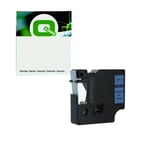 Q-Nomic 45016 fita preta sobre azul (12mm X 7m) | QN45016