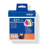 Brother LC-521VAL multipack preto + 3 cores | BROB-LC521VAL