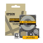 Epson LK-4YBJ fita mate preto sobre amarelo 12mm | EPSC53S672074