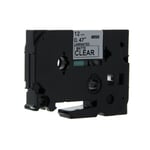 Q-Nomic TZe-M31 fita 12mm texto preto sobre transparente mate (8M) | QNTZe-M31