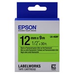 Epson LK-4GBF Fita preto sobre verde fluorescente 12mm (C53S654018) | EPSLK-4GBF