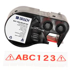 Brady M4C-1000-595-WT-RD fita vinil vermelho sobre branco 25,4 mm x 7,62 m | BRAM4C-1000-595-WT-RD