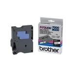Fita Brother TX-221 texto preto sobre branco 9mm | BROTX221
