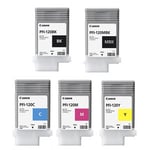 Canon PFI-120 Pack 5 tinteiros (MBK/BK/C/M/Y) | CANB-PFI-120